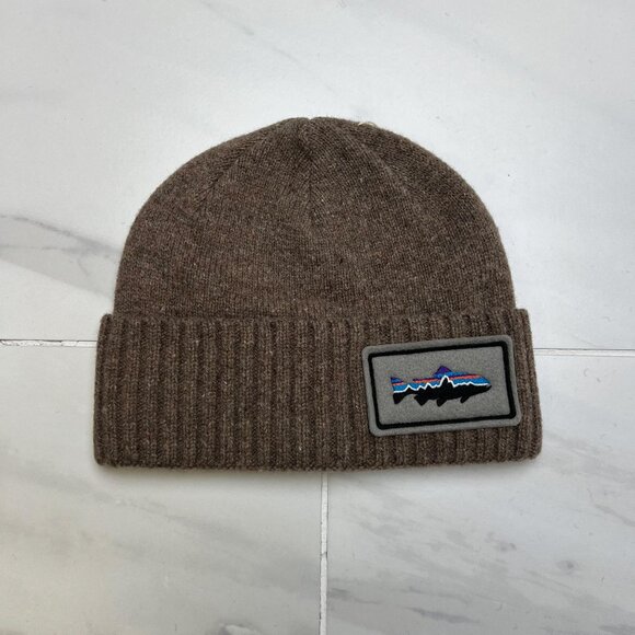Patagonia Men's Fitz Roy Trout Patch 'Ash Tan' Brodeo Beanie 29206 FPAT OS